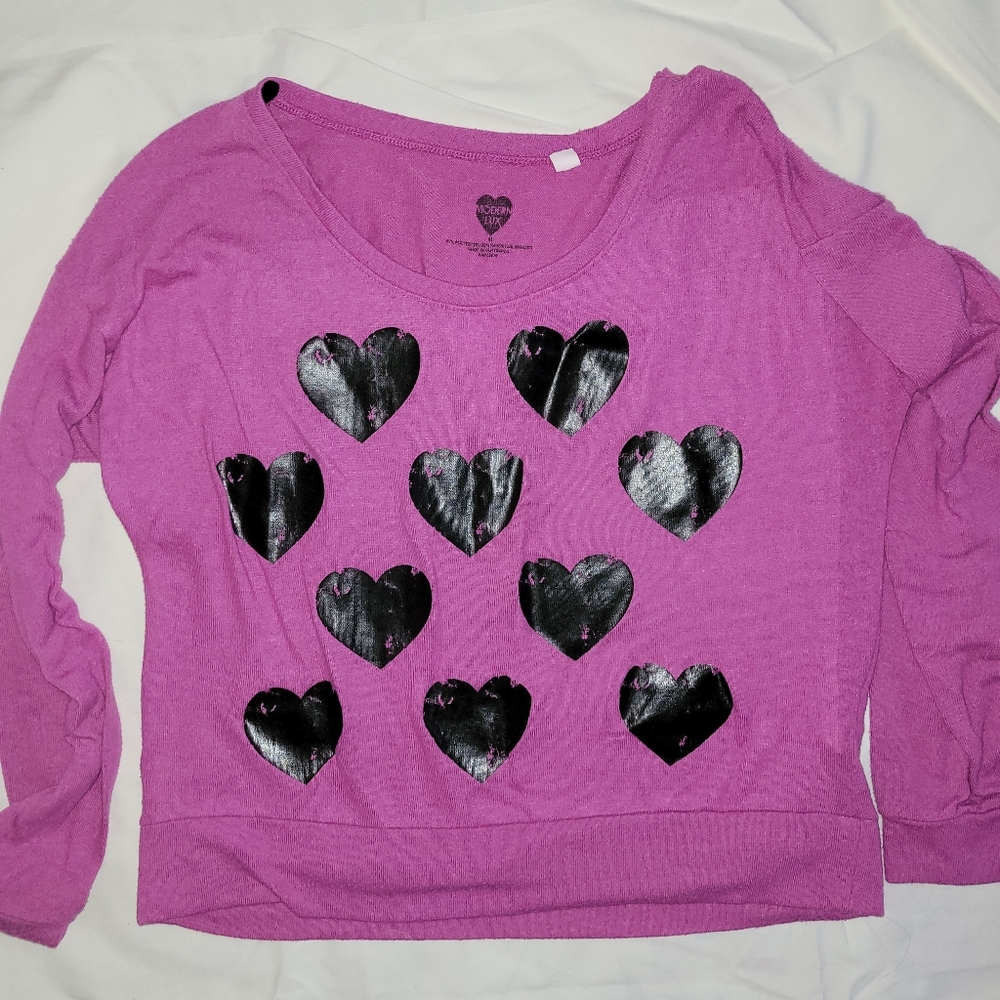 Womens Pink heart top